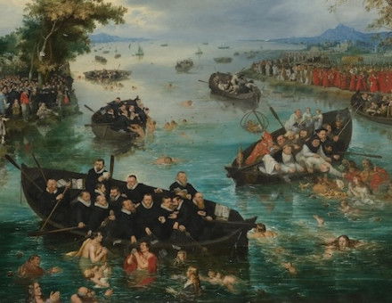 Fishing for Souls, Adriaen Pietersz van de Venne,, 1614. Rijksmuseum. Public Domain.