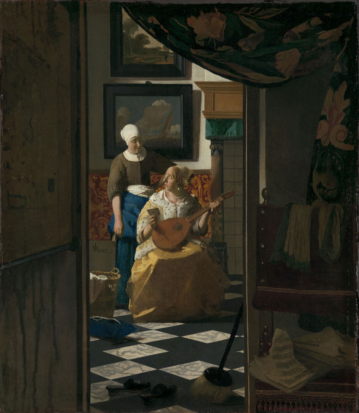 The love letter, by Johannes Vermeer, c.1669-70. Rijksmuseum. Public Domain.