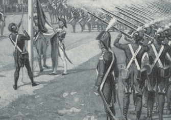 Transfer of Louisiana to the United States in the Place d'Armes at New Orleans Dec. 20, 1803. Prints, Drawings and Watercolors from the Anne S.K. Brown Military Collection. Brown Digital Repository. Brown University Library. Public Domain.