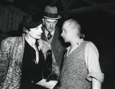 Mavis Tate and Edward Wickham talk with a young Czech survivor in the prisoners’ barracks at Buchenwald, April 1945. Associated Press/Alamy Stock Photo.
