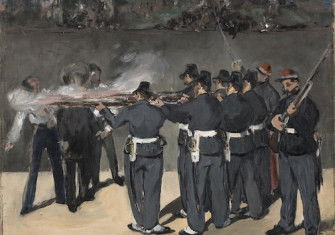 The Execution of Emperor Maximilian, by Édouard Manet, 1868. National Gallery of Denmark. Public Domain.