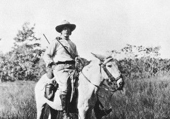 Percy Fawcett on an expedition in South America, c.1910. GRANGER - Historical Picture Archive / Alamy Stock Photo.