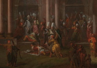Patrona Halil and his rebels who overthrew Sultan Ahmed III in favour of Mahmud I are murdered at the latter's order, by Jean Baptiste Vanmour, c.1730-37. Rijksmuseum. Public Domain.
