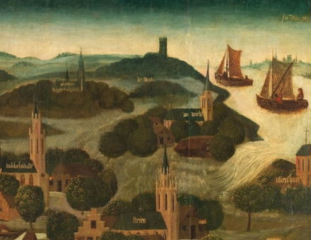 A panel depicting Saint Elizabeth’s Day Flood of 19 November 1421, c.1490-95. Rijksmuseum. Publivc Domain.